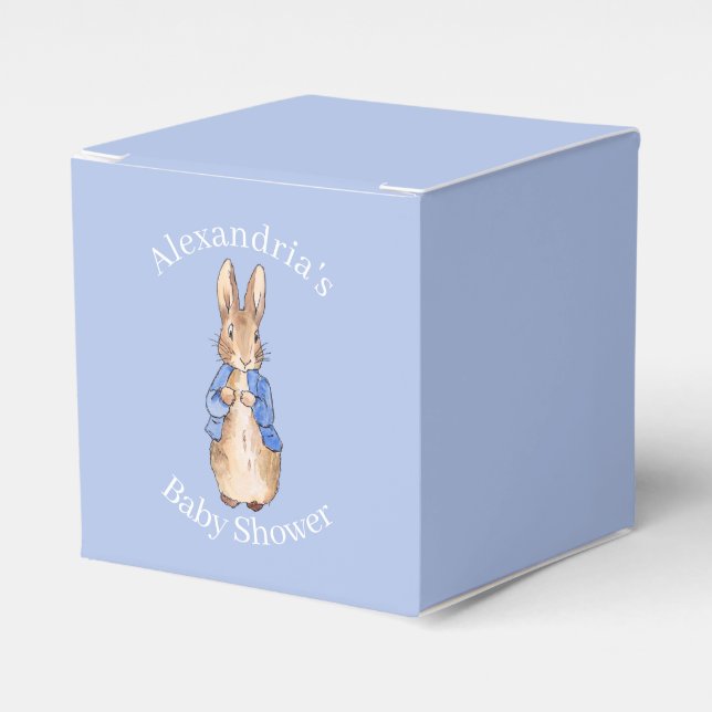 Personalize Peter the rabbit Baby Shower Favor Boxes (Front Side)