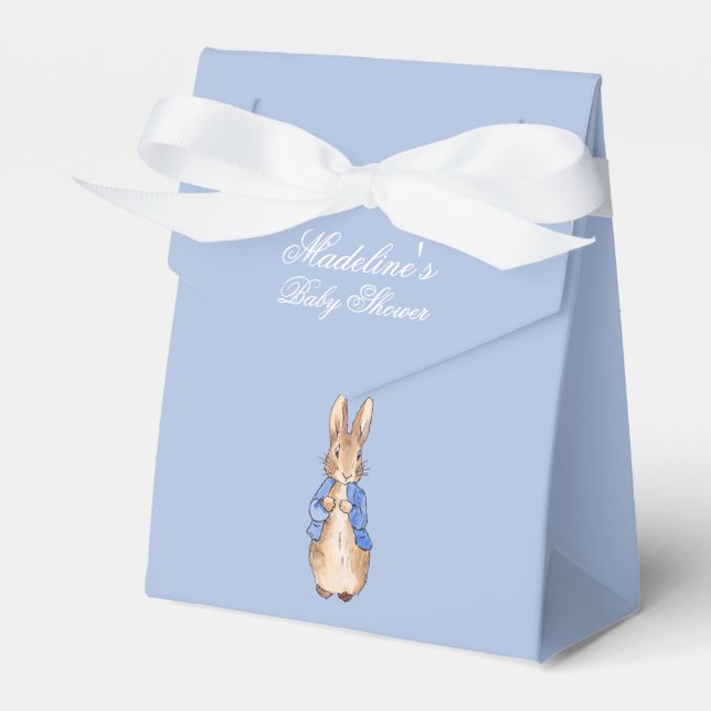 Personalize Peter the Rabbit Baby Shower Favor Boxes (Front Side)