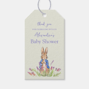 Personalize Peter the Rabbit Baby shower Gift Tags