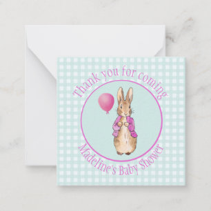 Personalize Peter the rabbit Baby Shower Thank you Note Card