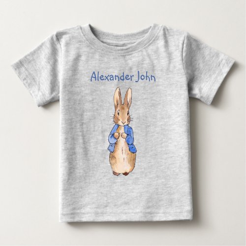 Personalize Peter the rabbit Baby T_Shirt