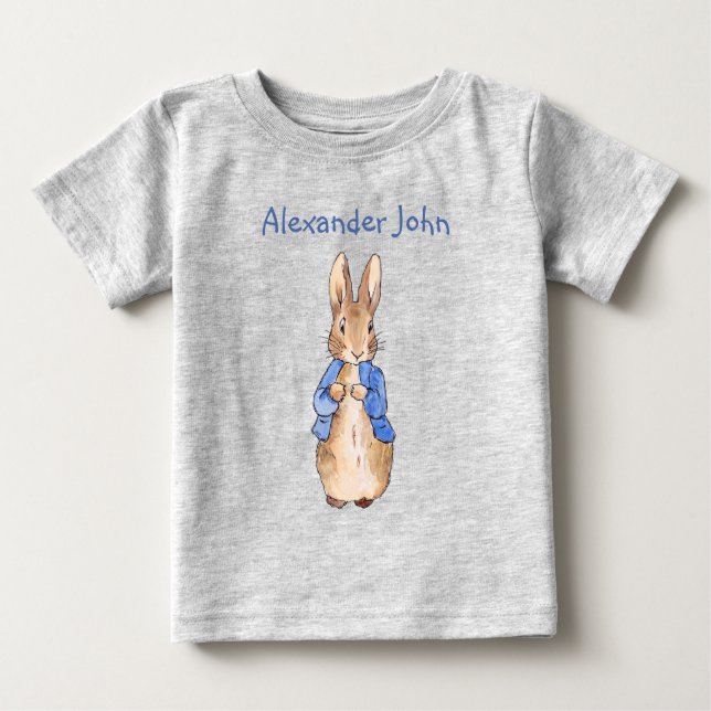 Personalize Peter the rabbit Baby T-Shirt (Front)