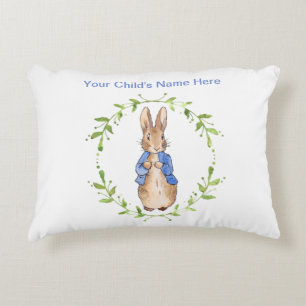 Personalize Peter the Rabbit Child's Name  Accent Pillow