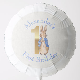 Personalize Peter the rabbit First birthday Balloon