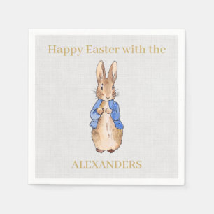 Personalize Peter the rabbit Happy Easter  Napkins