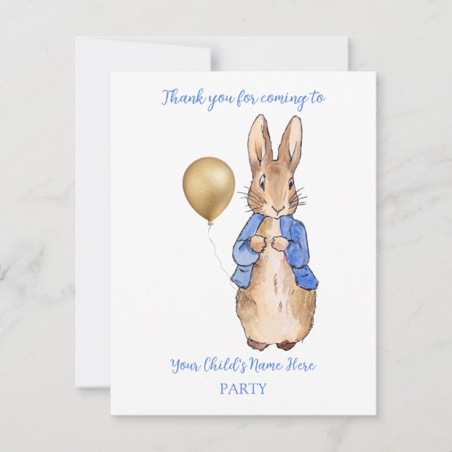 Personalize Peter the Rabbit Thank you  (Front)
