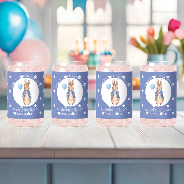 Personalize Peter the rabbit Thank you Can Glass (Insitu (Baby Shower))