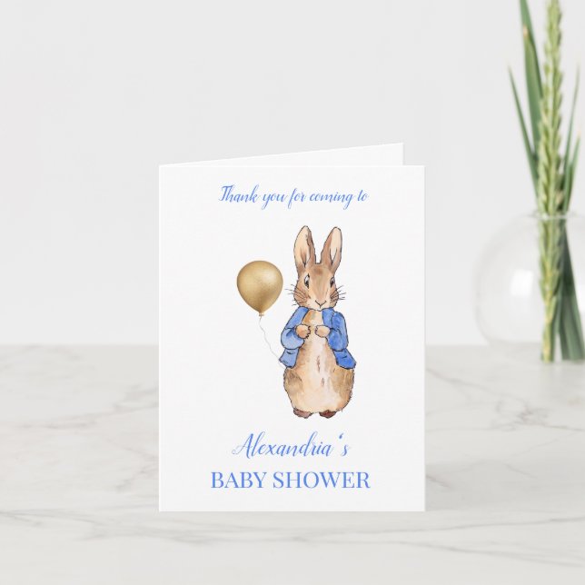 Personalize Peter the Rabbit Thank you  Note Card (Front)