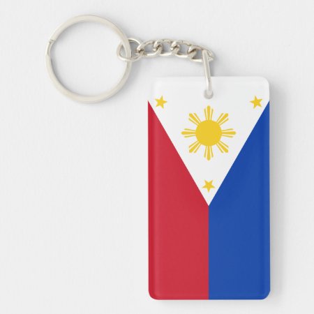 Personalize Philippines Flag Keychain