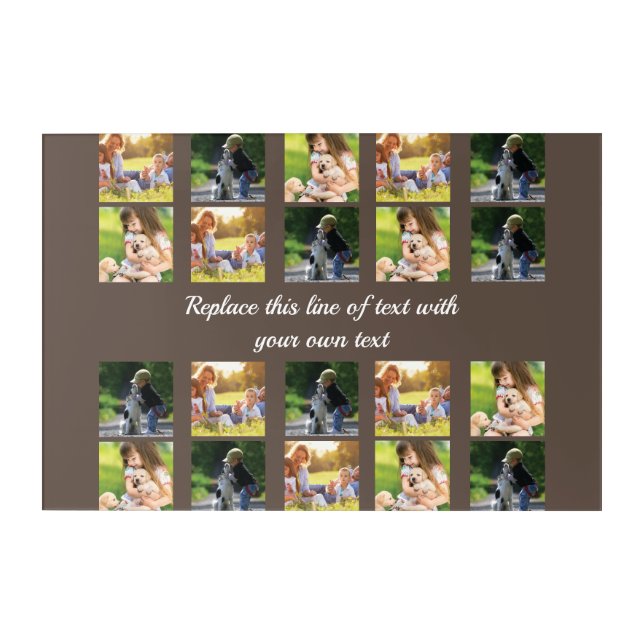 Personalize photo collage and text acrylic print (Front)