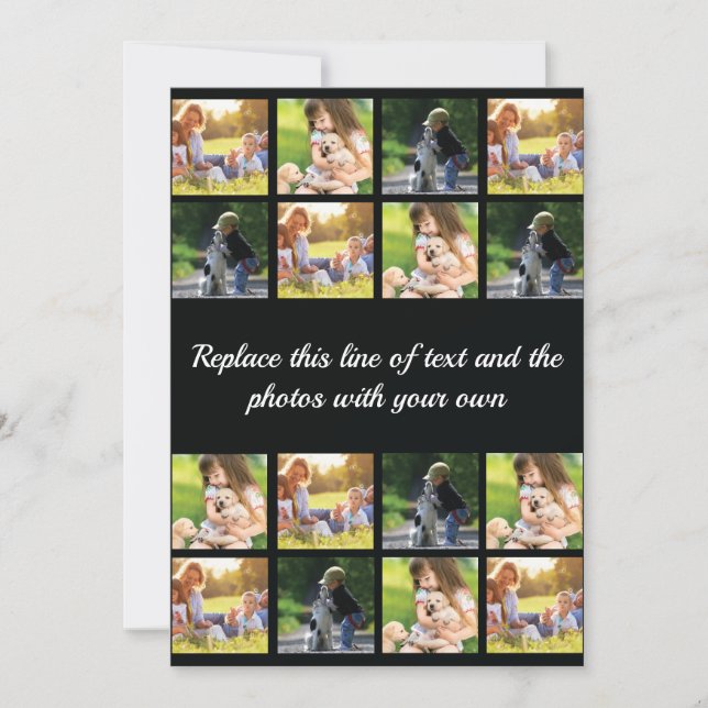Personalize photo collage and text announcement (Front)