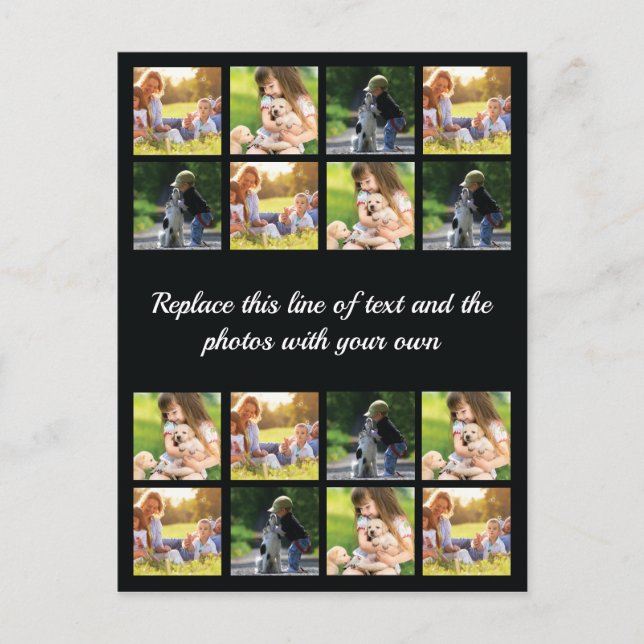 Personalize photo collage and text announcement po (Front)