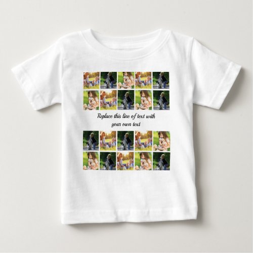 Personalize photo collage and text baby T_Shirt