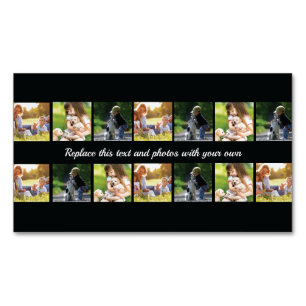 Personalize photo collage and text business card m