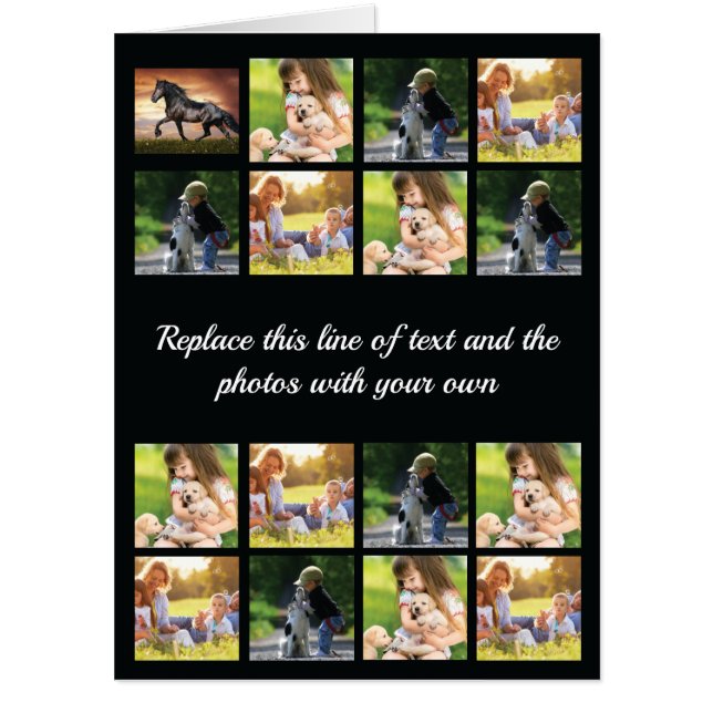 Personalize photo collage and text card (Front)