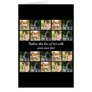 Personalize photo collage and text card