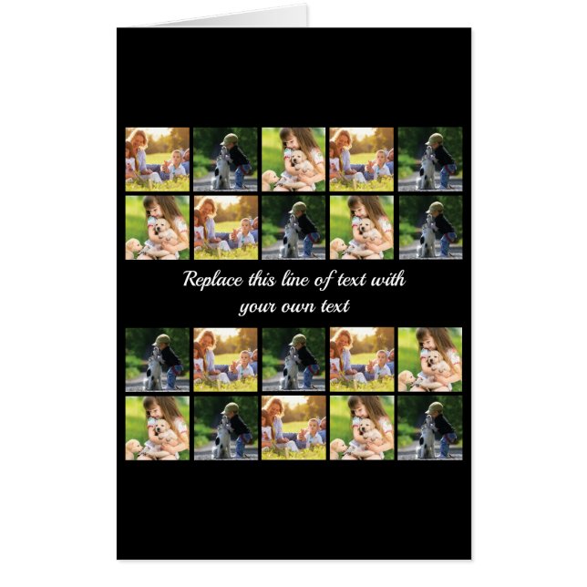 Personalize photo collage and text card (Front)