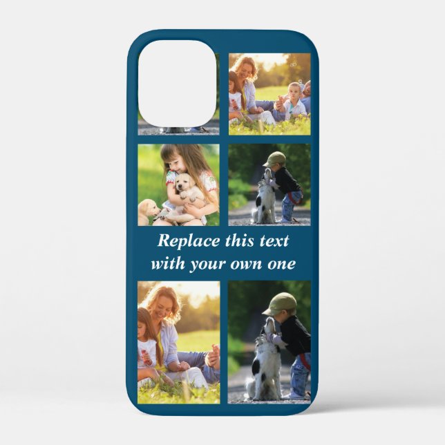 Personalize photo collage and text Case-Mate iPhon iPhone Case (Back)