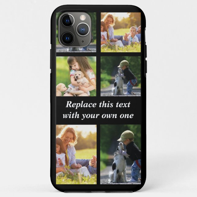 Personalize photo collage and text Case-Mate iPhon iPhone Case (Back)