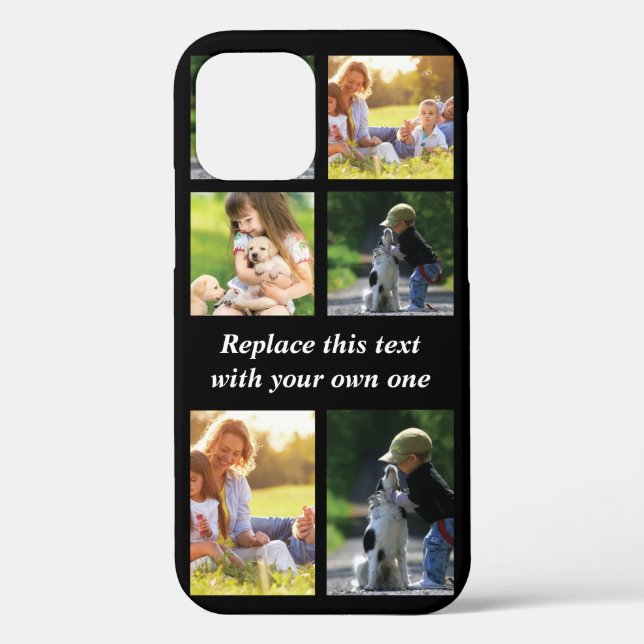 Personalize photo collage and text Case-Mate iPhon iPhone Case (Back)