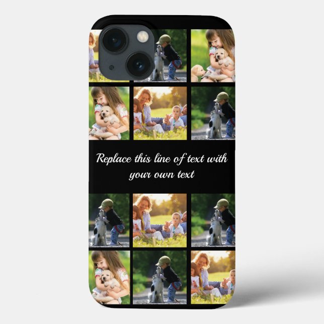 Personalize photo collage and text Case-Mate iPhon iPhone Case (Back)