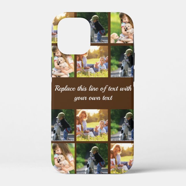 Personalize photo collage and text Case-Mate iPhon iPhone Case (Back)