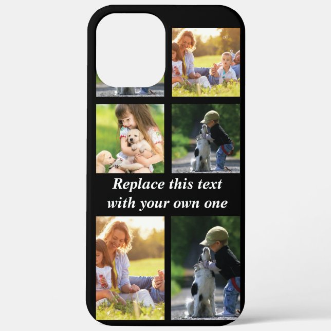 Personalize photo collage and text Case-Mate iPhon iPhone Case (Back)