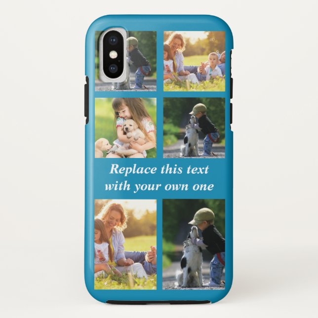 Personalize photo collage and text Case-Mate iPhon iPhone Case (Back)