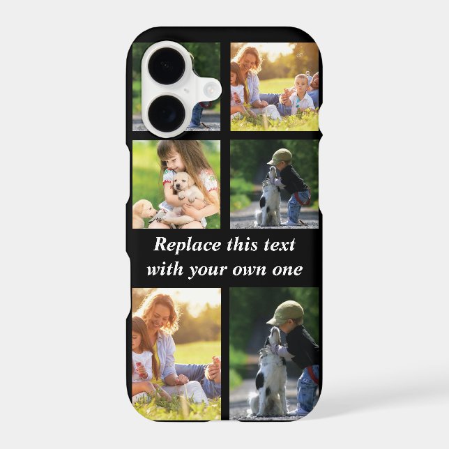 Personalize photo collage and text Case-Mate iPhon iPhone Case (Back)