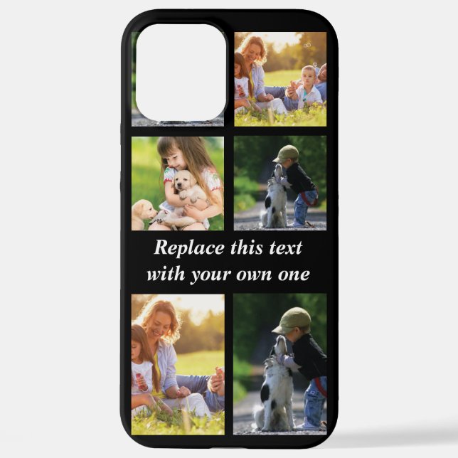 Personalize photo collage and text Case-Mate iPhon iPhone Case (Back)