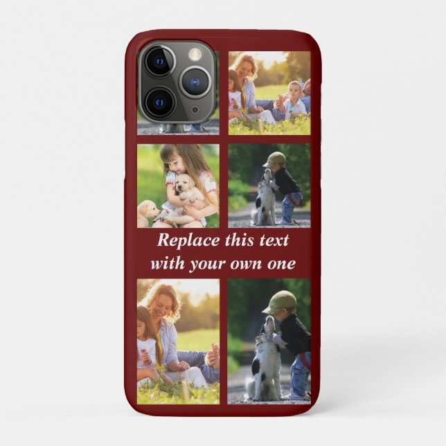 Personalize photo collage and text Case-Mate iPhon iPhone Case (Back)