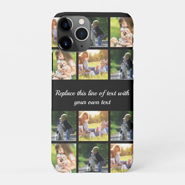 Personalize photo collage and text Case-Mate iPhon iPhone Case (Back)