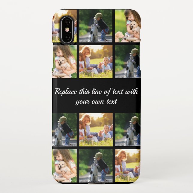Personalize photo collage and text Case-Mate iPhon iPhone Case (Back)