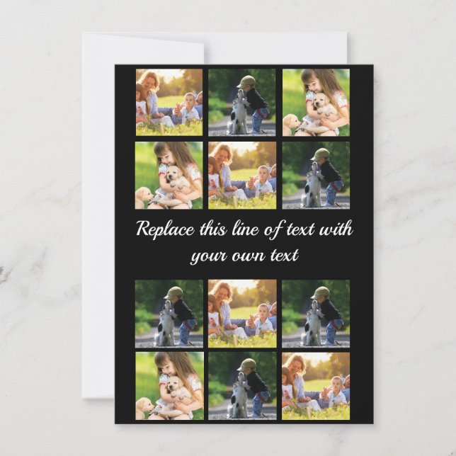 Personalize photo collage and text Case-Mate iPhon Note Card (Front)