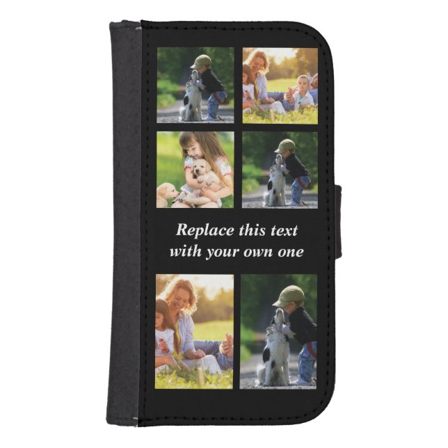 Personalize photo collage and text Case-Mate iPhon Samsung Galaxy Wallet Case (Front)