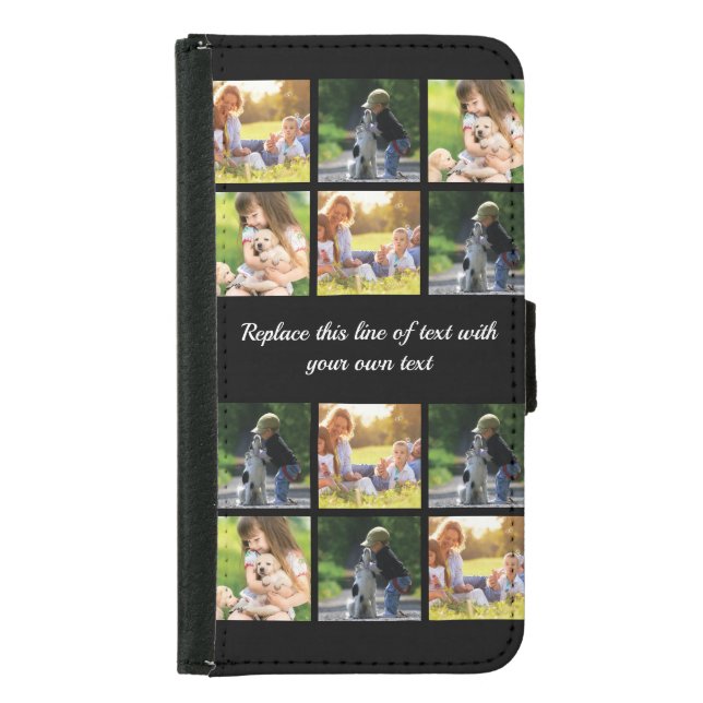 Personalize photo collage and text Case-Mate iPhon Samsung Galaxy Wallet Case (Front)