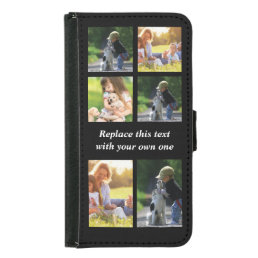 Personalize photo collage and text Case-Mate iPhon Samsung Galaxy S5 Wallet Case