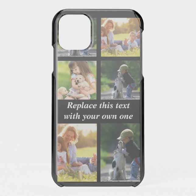 Personalize photo collage and text Case-Mate iPhon Uncommon iPhone Case (Back)