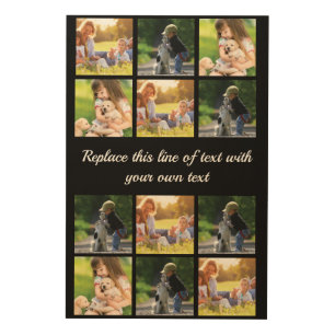 Personalize photo collage and text Case-Mate iPhon Wood Wall Art