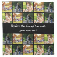 Personalize photo collage and text