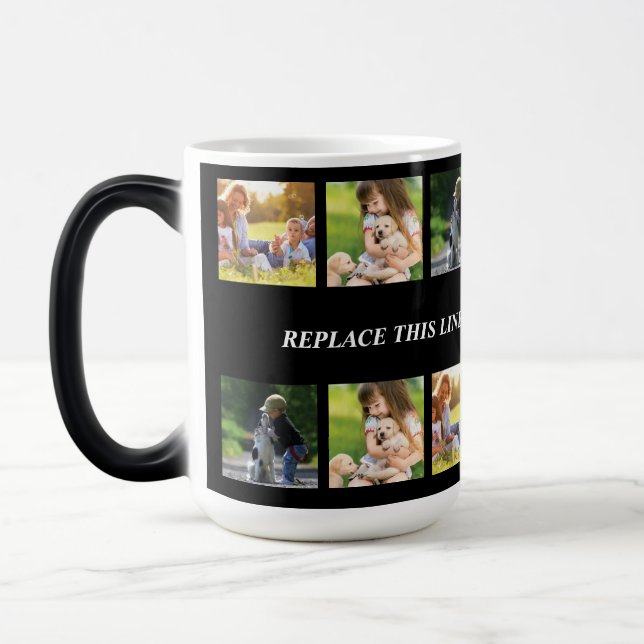 Personalize photo collage and text color morph mug  (Left)