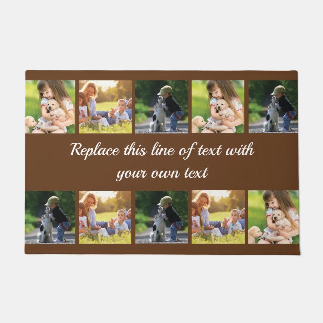 Personalize photo collage and text doormat (Front)