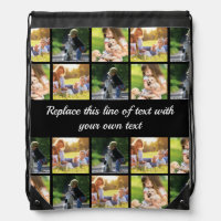 Personalize photo collage and text