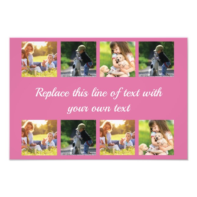 Personalize photo collage and text fleece blanket print (Front)