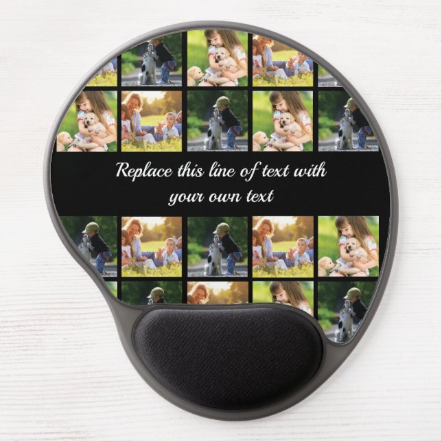 Personalize photo collage and text gel mouse pad (Front)