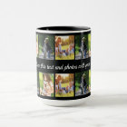 Personalize photo collage and text giant coffee mu