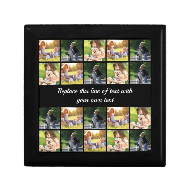 Personalize photo collage and text gift box (Front)