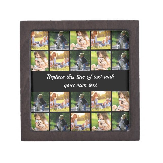 Personalize photo collage and text gift box (Front)