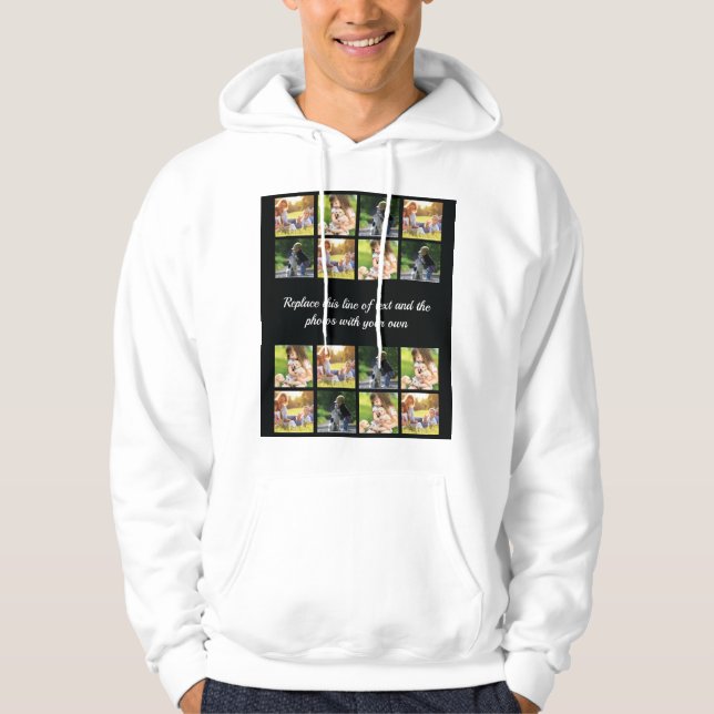 Personalize photo collage and text hoodie (Front)