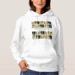 Personalize photo collage and text hoodie